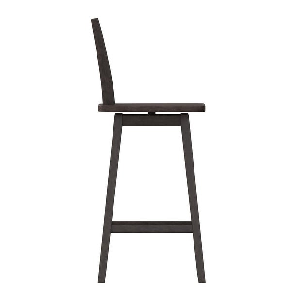 Modern Farmhouse Wooden Swivel Bar Stool