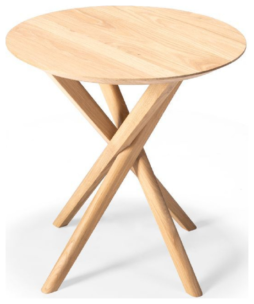 Round Cross Leg Side Table  OROA Mikado   Midcentury   Side Tables And End Tables   by Oroa   Distinctive Furniture  Houzz