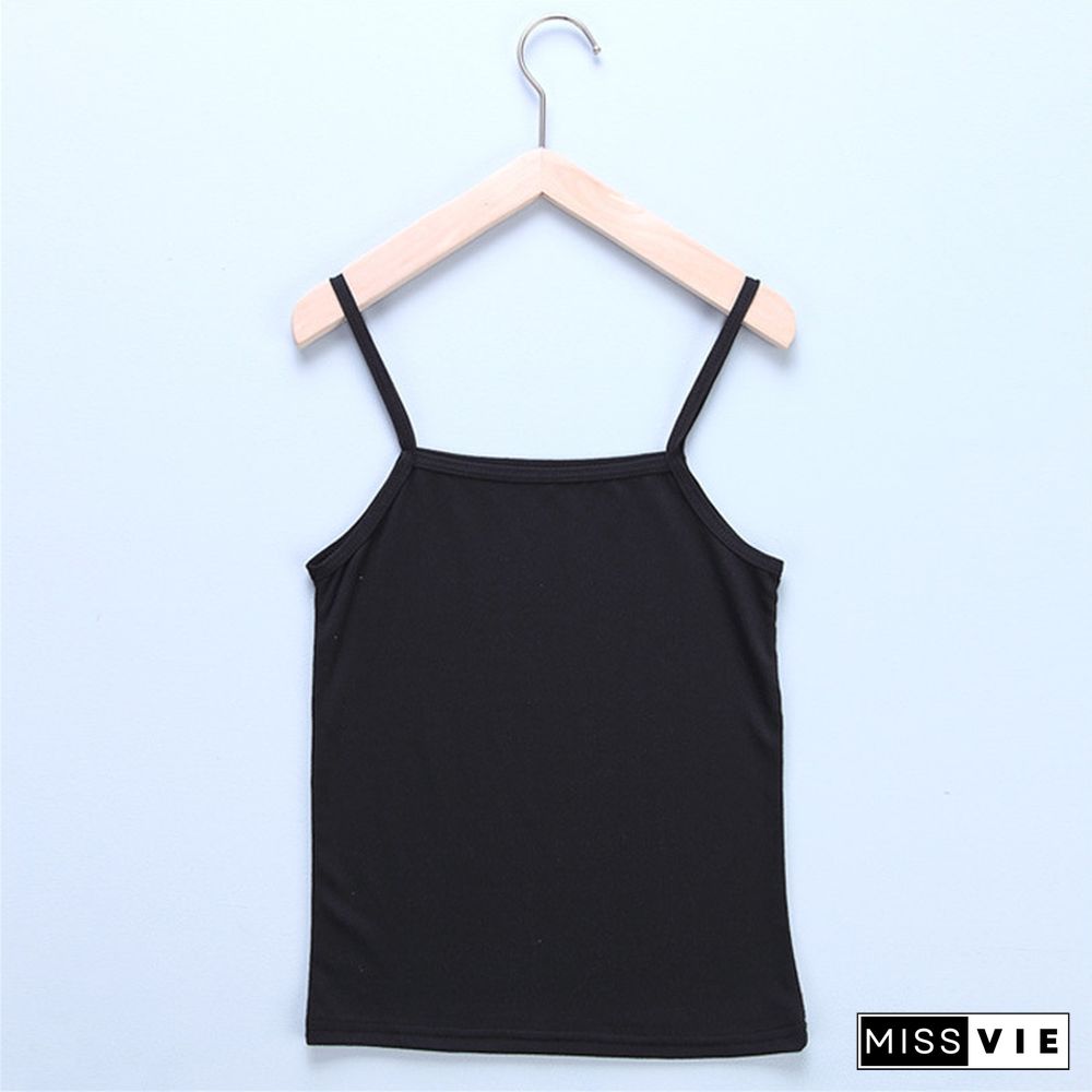 Sexy Solid Camisole Tops Vest For Women White Black Summer Basic Top Slim Sling Sleeveless Shirt Female Lady Tank Top