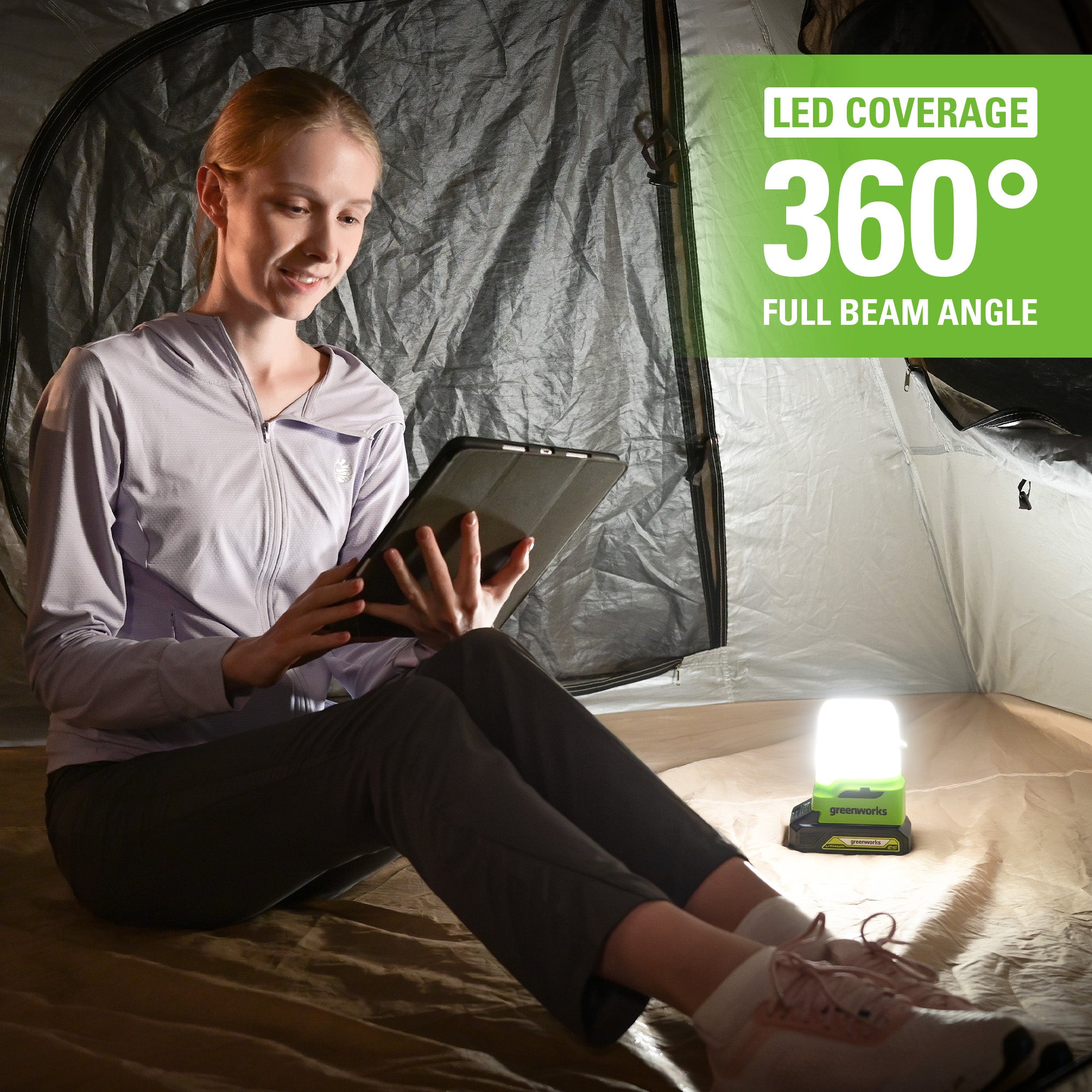 24V Cordless 500 Lumen Lantern (Tool Only) | Greenworks