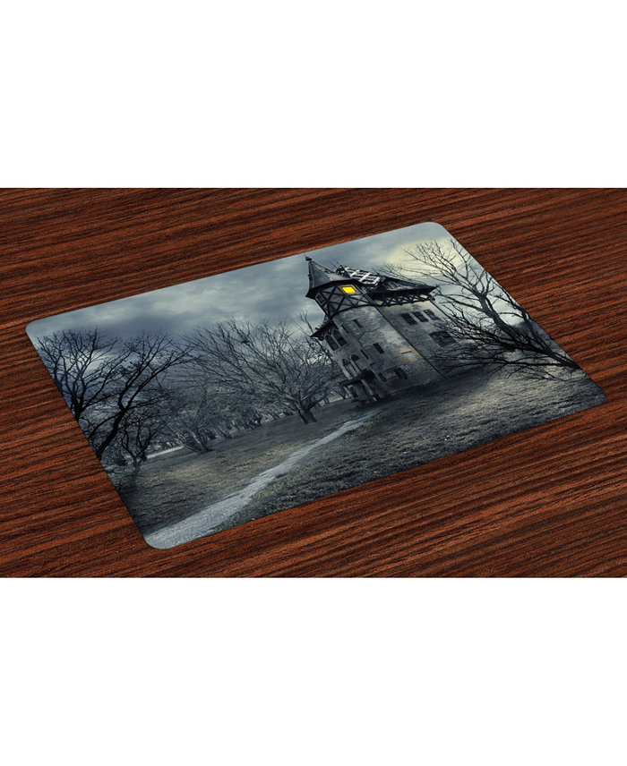 Ambesonne Halloween Place Mats Set of 4