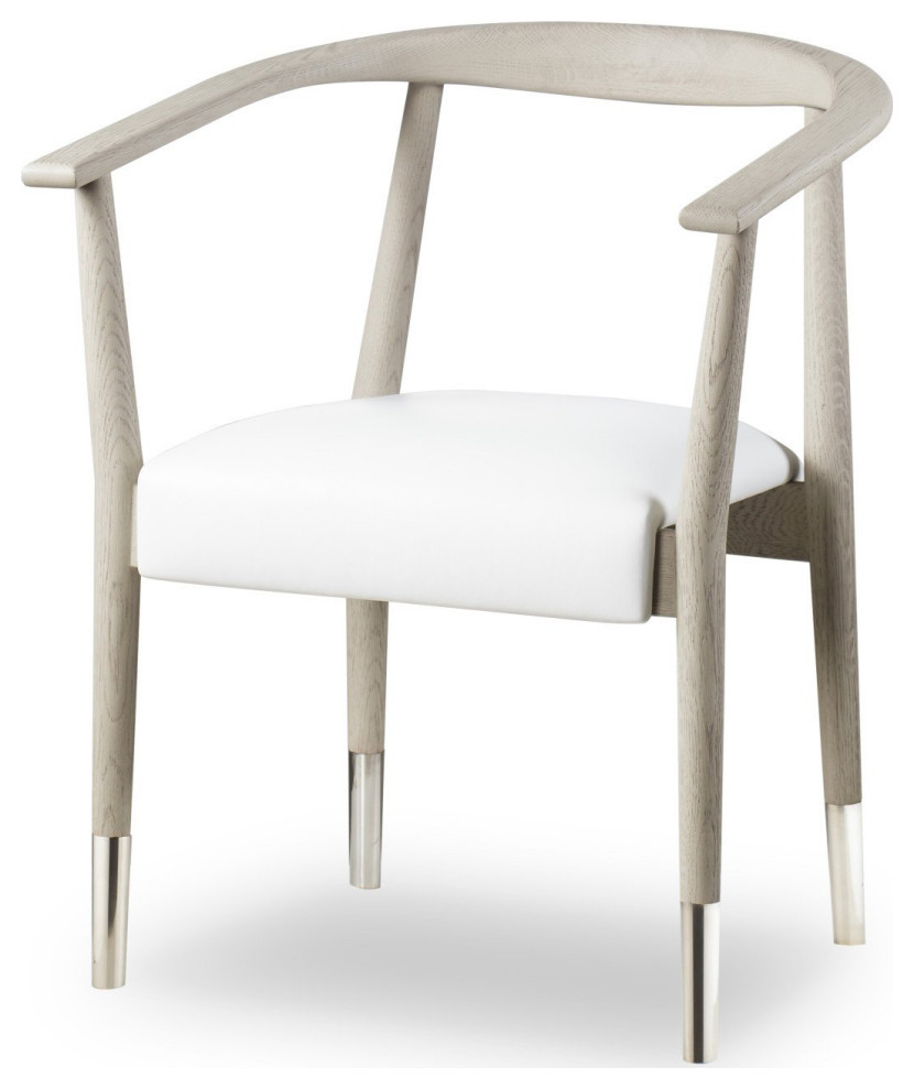 Brook Dining Chair Fallon White/Gray Oak   Midcentury   Dining Chairs   by AED Luxury Home Decor  Houzz