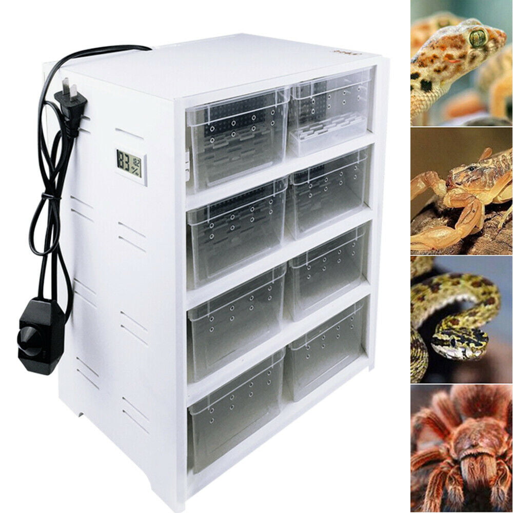 Oukaning 8 Grids Acrylic Reptile Enclosure Cage Lizard Frog Pet Cage Tank Breeding Box