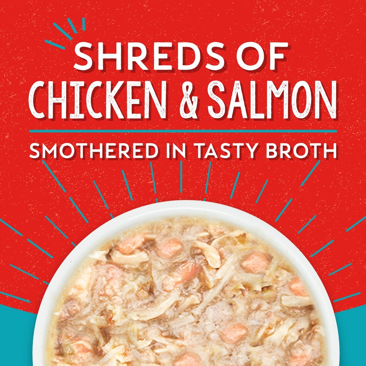 Stella and Chewy's Lil Bites Savory Stews Grain-Free Chicken and Salmon in Broth Flavored Shredded Small Breed Wet Dog Food， 2.7-oz cup， case of 12