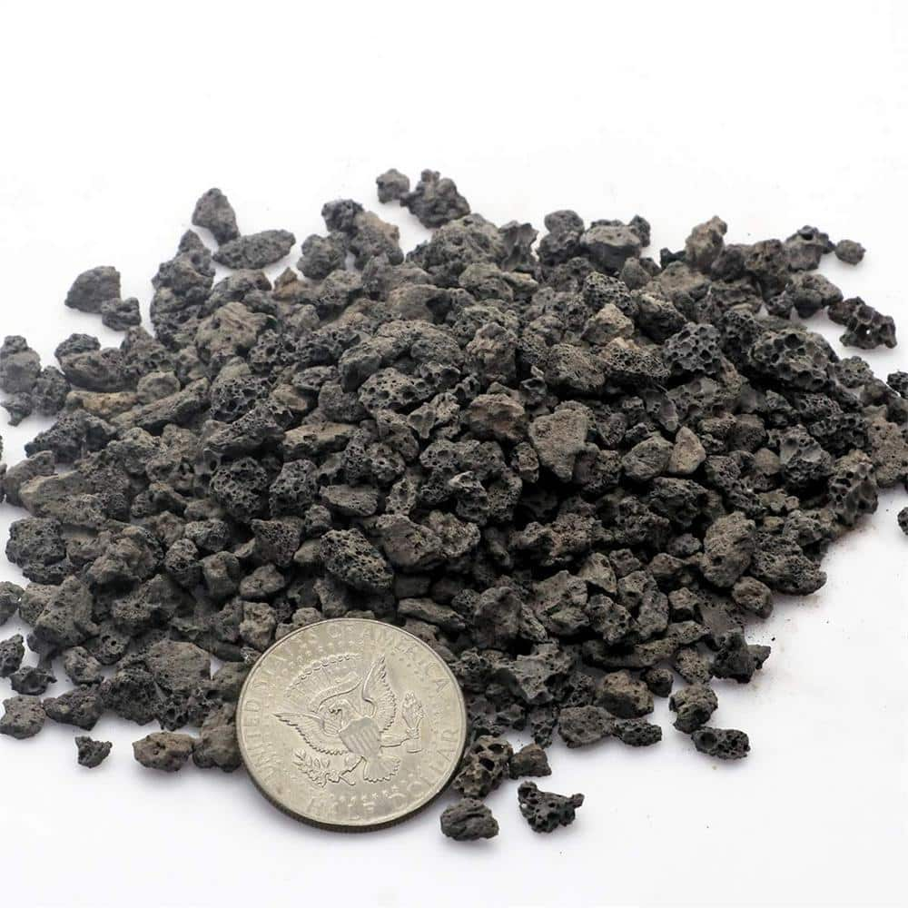 Dyiom 0.1 cu. ft. Black 2.2 lbs. 0.3 in.-0.4 in. Size Extra Small Lava Rock B07VMZV2HB