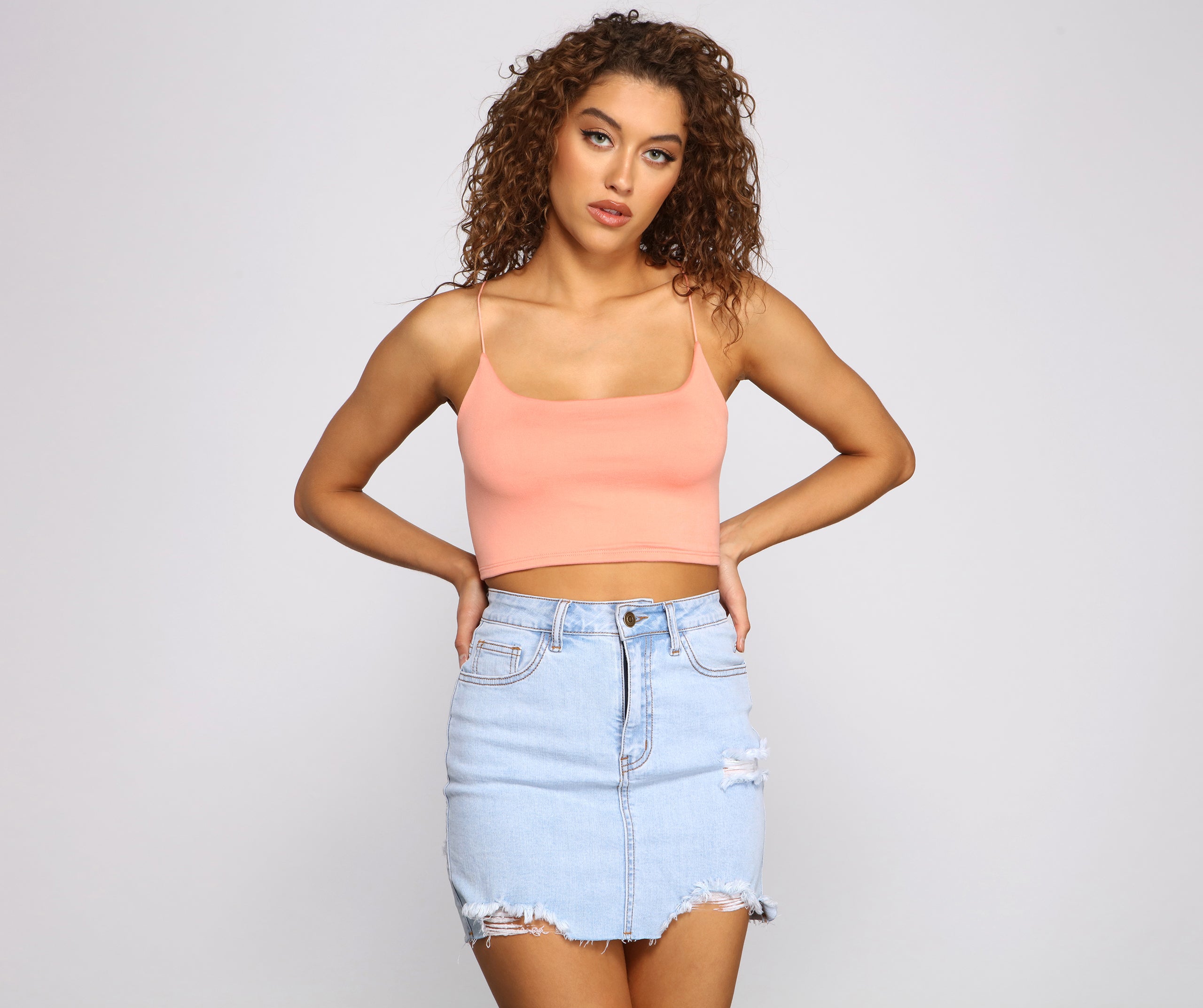 Stylish Straps Knit Crop Top