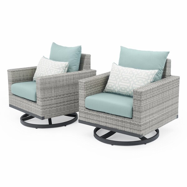 Milo Grey 4 Piece Sunbrella Outdoor Patio Motion Fire Set