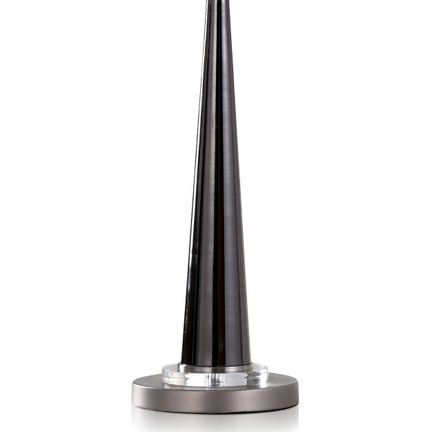 Gemma Transitional Metal Tapered Column Table Lamp Black Stylecraft