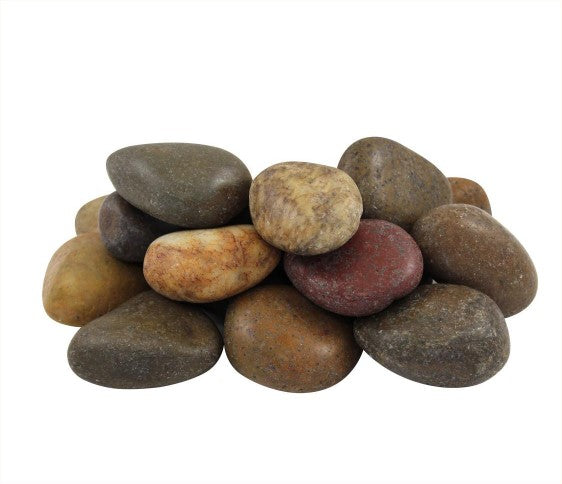 1 in. to 2 in. 30 lb. Medium Mixed Grade A Polished Pebbles