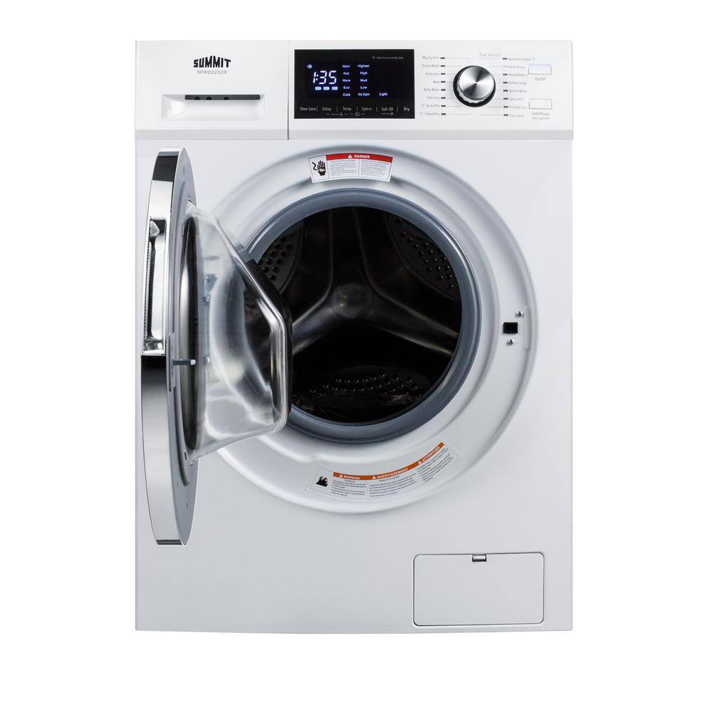 Summit Appliance 2.7 cu. ft. White All-in-One Ventless Electric Washer Dryer Combo SPWD2202WE