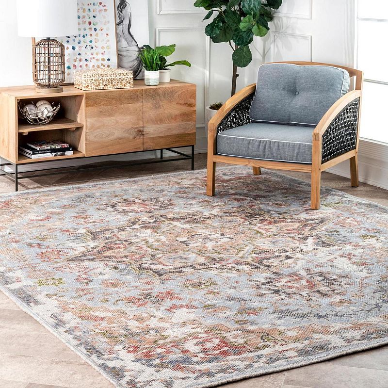 nuLOOM Annabel Hand Knotted Rustic Rosette Area Rug