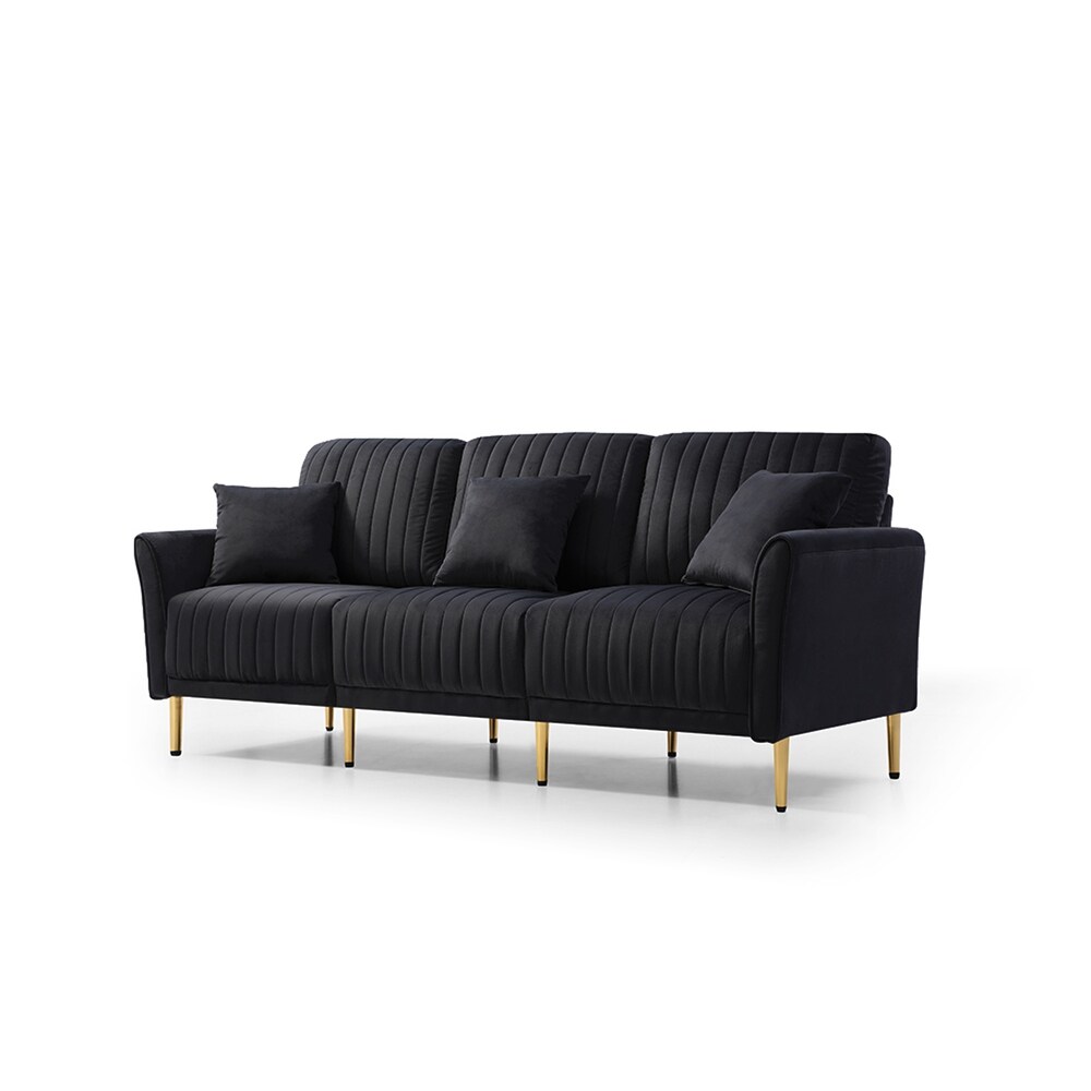 Mid Century Luxury Velvet 3 Piece Sofa Set