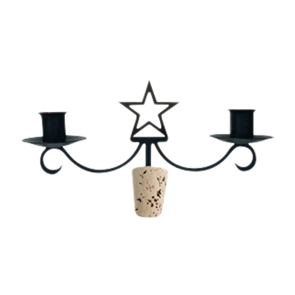 Village Wrought Iron C WB 50 Star   Wine Bottle To...