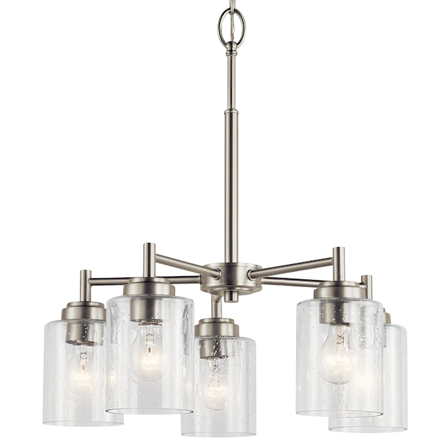 Kichler 44030NI Winslow 5-Light Brushed Nickel Modern/Contemporary Chandelier