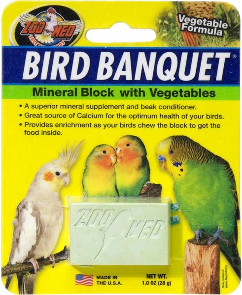 Zoo Med Bird Banquet Vegetable Formula Mineral Block Beak Conditioner