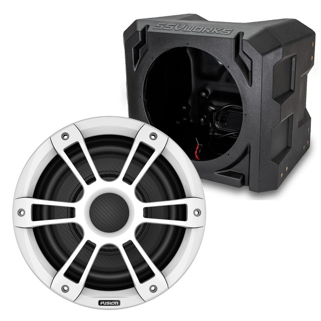 600w Marine Subwoofer White With Sub Box