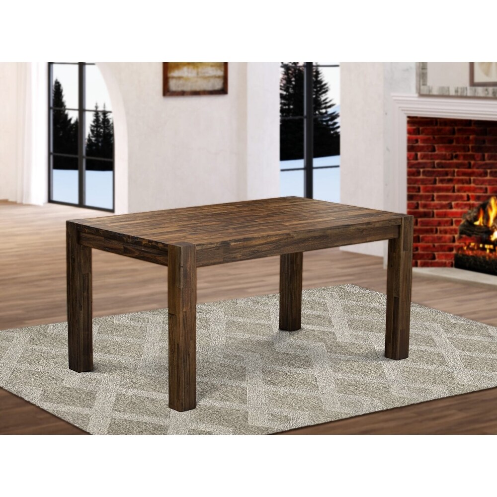 East West Furniture Celina Dining Room Table   Rectangle Rustic Farmhouse Table   36x60 Inch  (Finish Options)