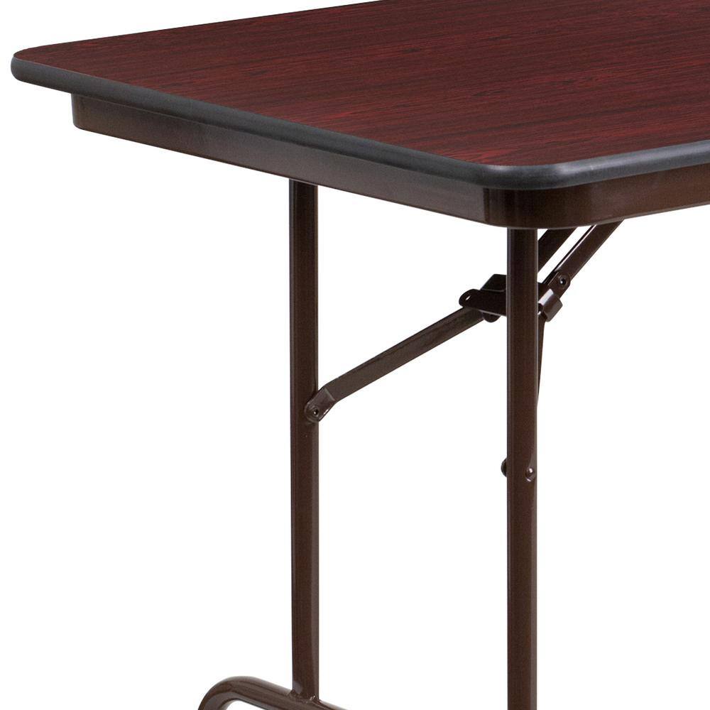 Carnegy Avenue 72 in. Mahogany Wood Table top Material Folding Banquet Tables CGA-YT-21755-MA-HD