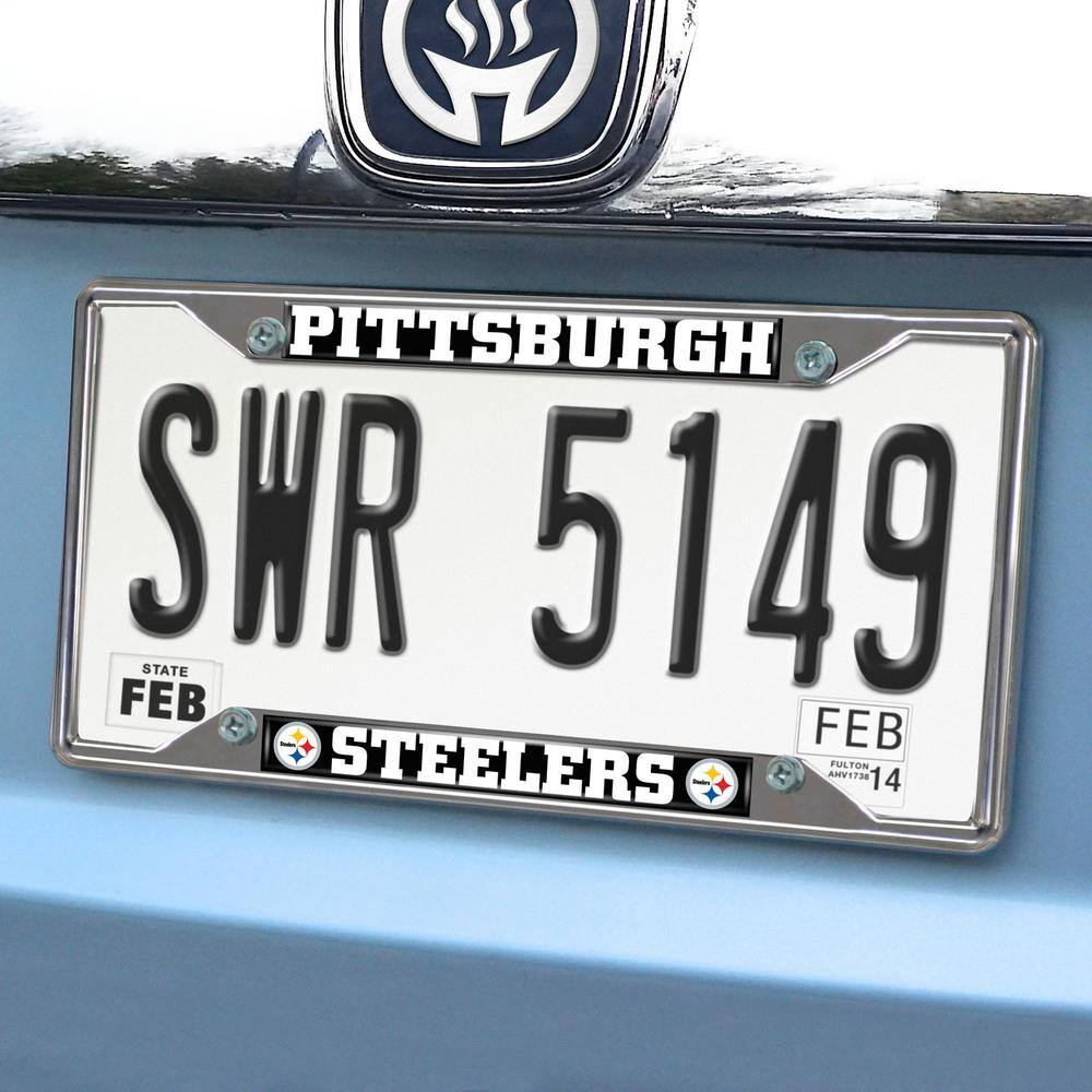 FANMATS NFL - Pittsburgh Steelers Chromed Stainless Steel License Plate Frame 17212