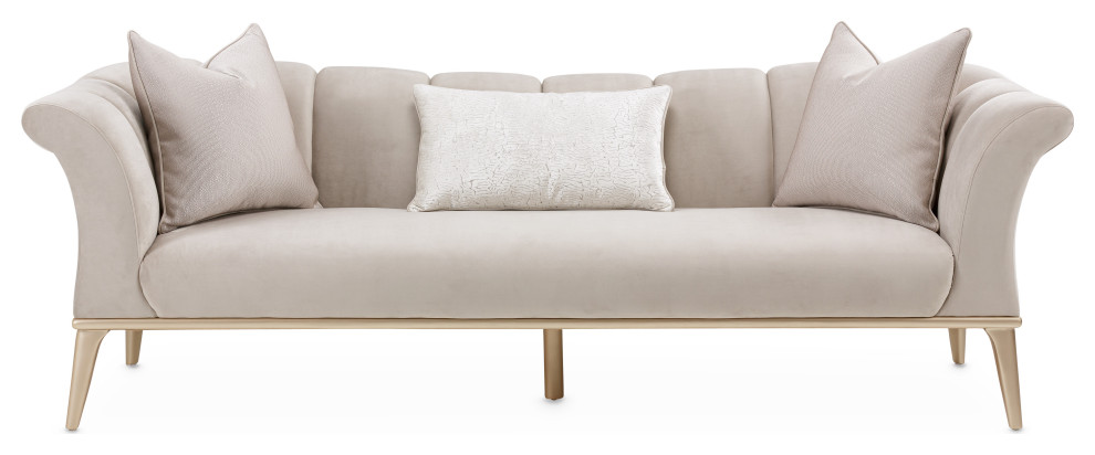 Yvette Sofa   Porcini/Champagne   Midcentury   Sofas   by HedgeApple  Houzz