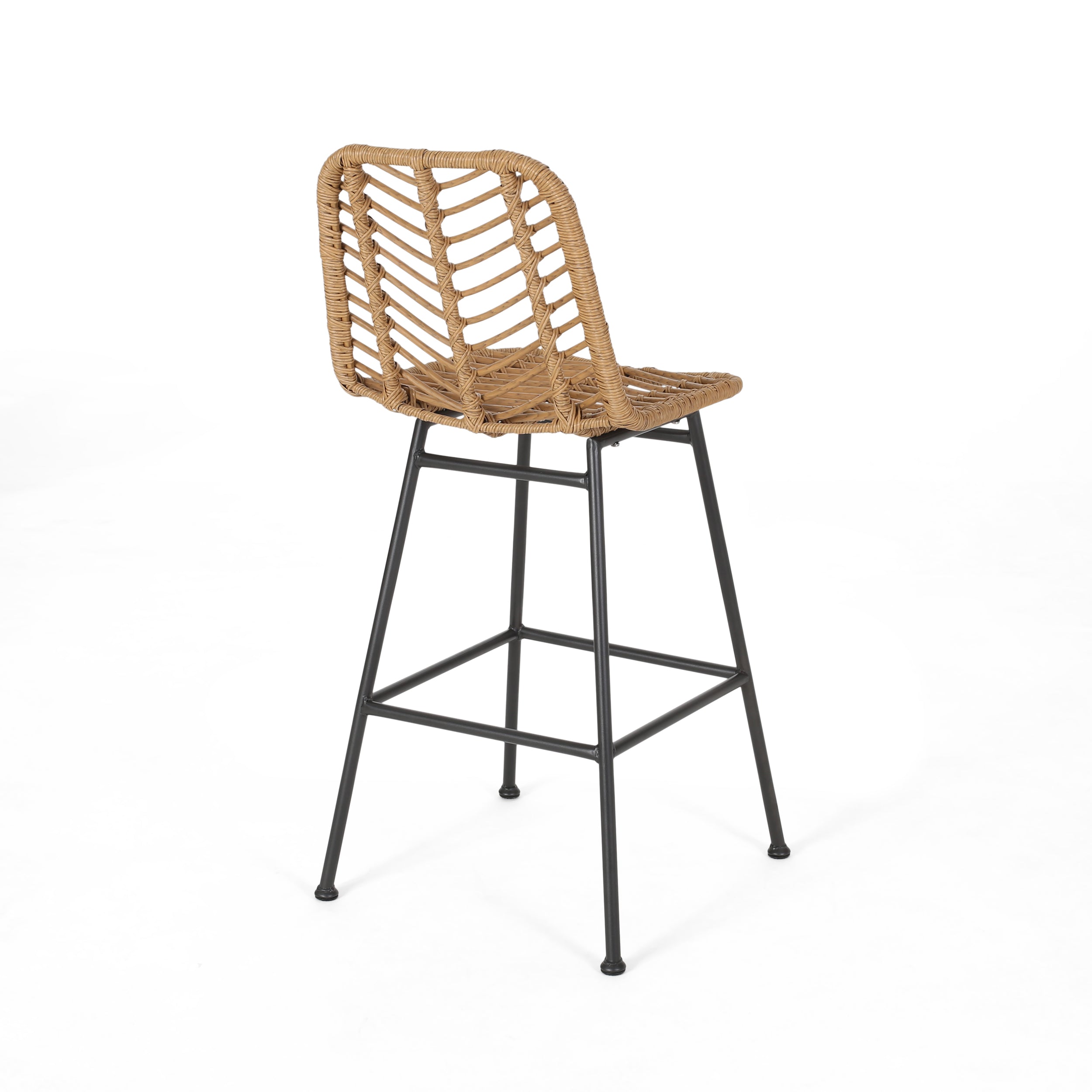 Jessie Outdoor Wicker Barstools (Set of 2)