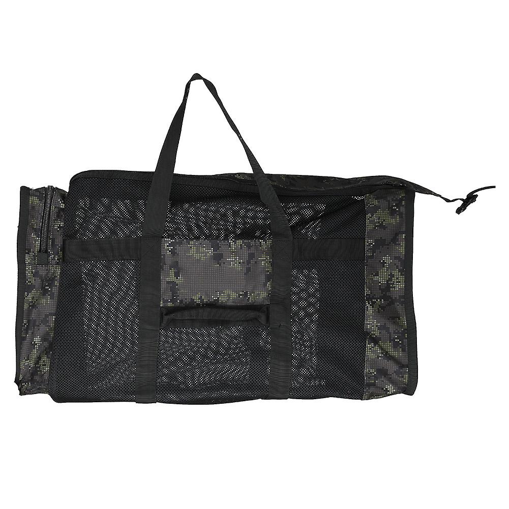 105l High Capacity Double Zipper Outdoor Diving Equipment Bag Swimming Supplies Flipper Handbagforest Camouflage 105l