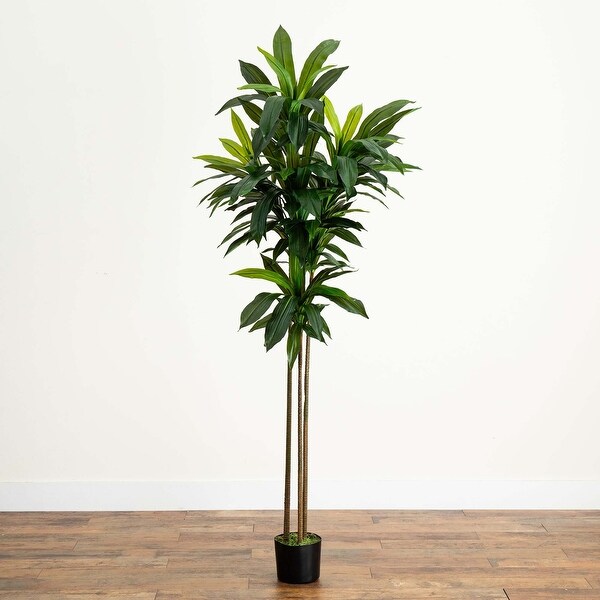 7' Artificial Dracaena Tree with Real Touch Leaves