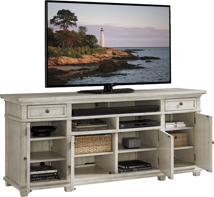 Kings Point Large Media Console   Farmhouse   Entertainment Centers And Tv Stands   by HedgeApple  Houzz