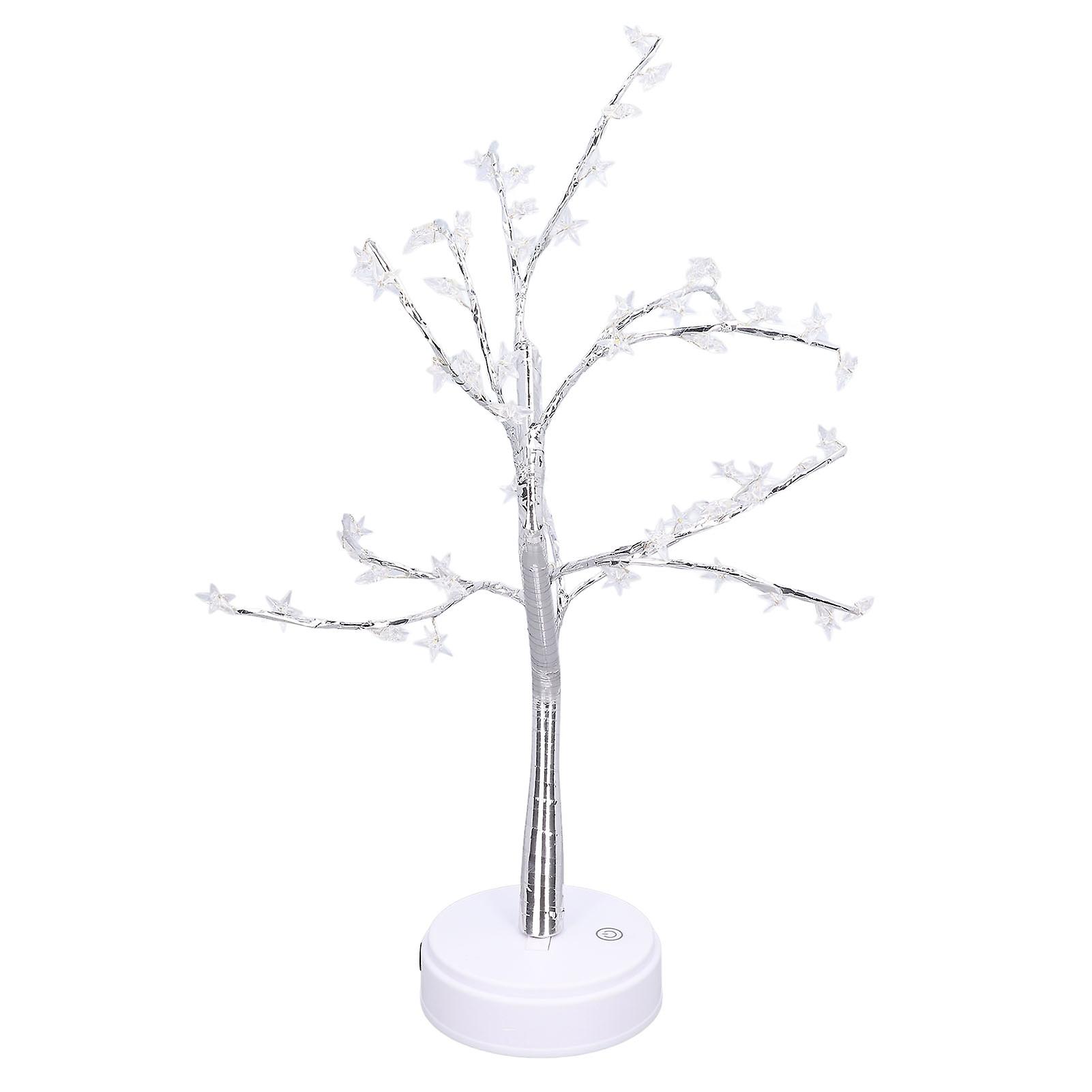 Tabletop Bonsai Tree Lamp Adjustable Safe Touch Switch Night Light with Copper Wire USB Cable for Home Party Office