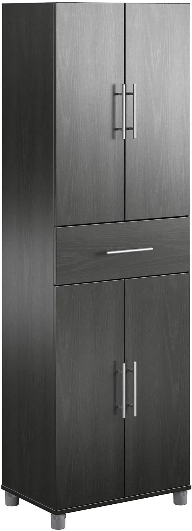 Camberly Black Oak 4 Door Storage Cabinet