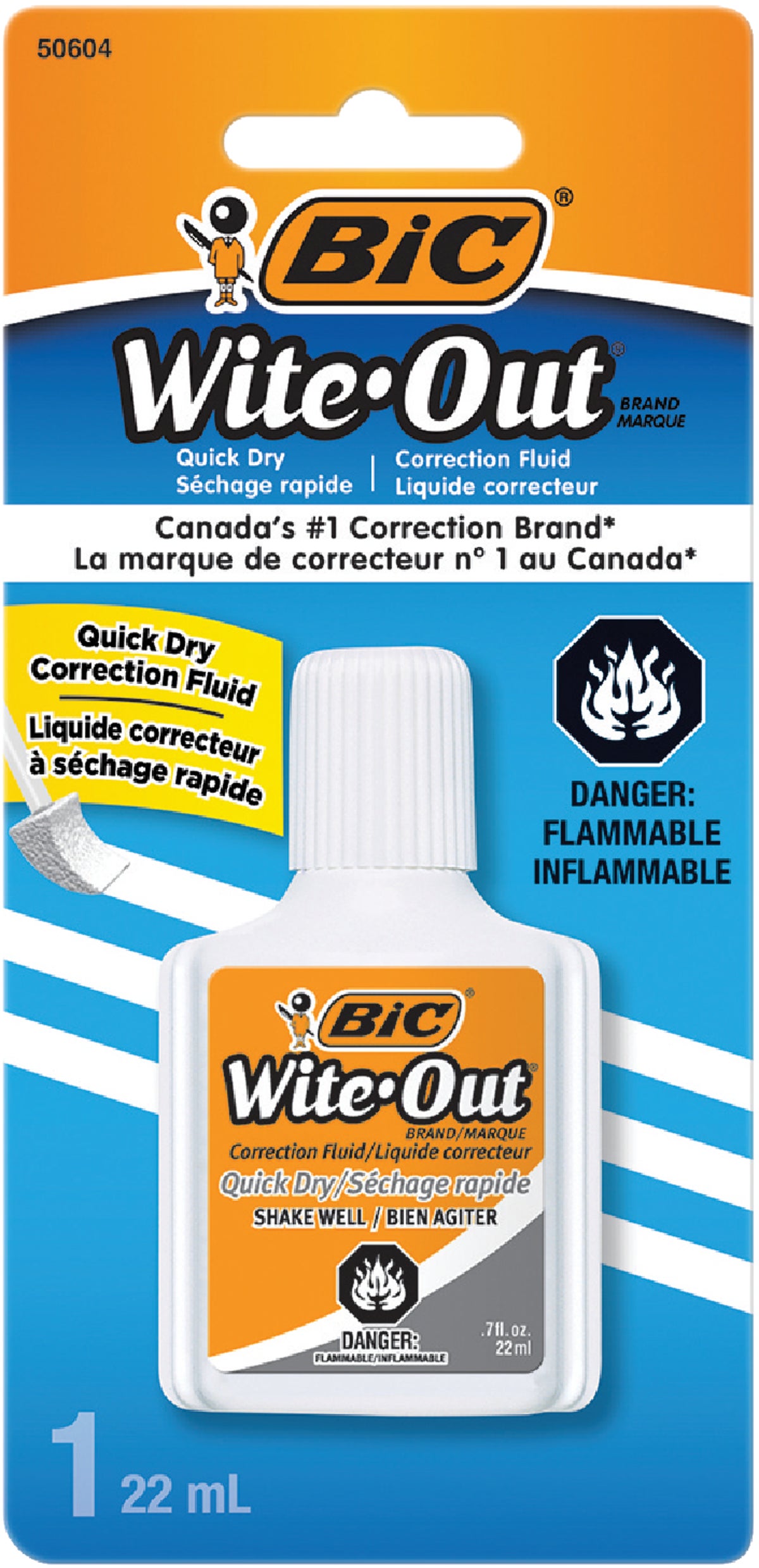 Bic Wite-Out Plus Correction Fluid 0.7 Fl. Oz. Foam Brush