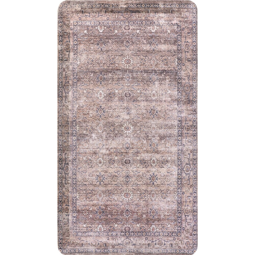 nuLOOM Traditional Perisan Border Kitchen or Laundry Comfort Mat