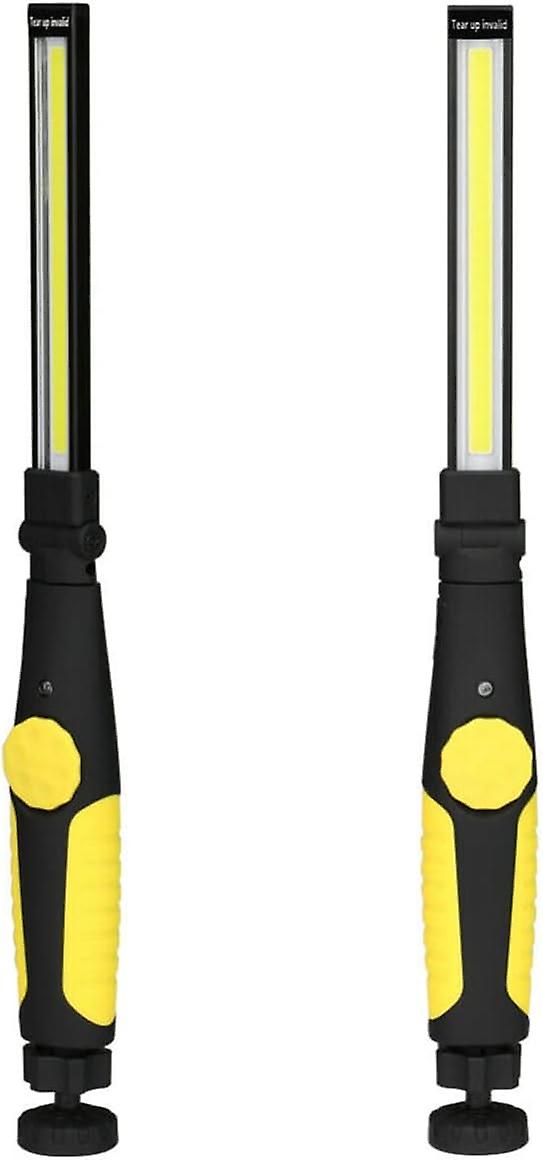 Portable Multi-angle Folding Flashlight For Outdoor Use Ultra-bright Camping Light With 360-degree Rotating Magnet For Car Repairs (yellow)