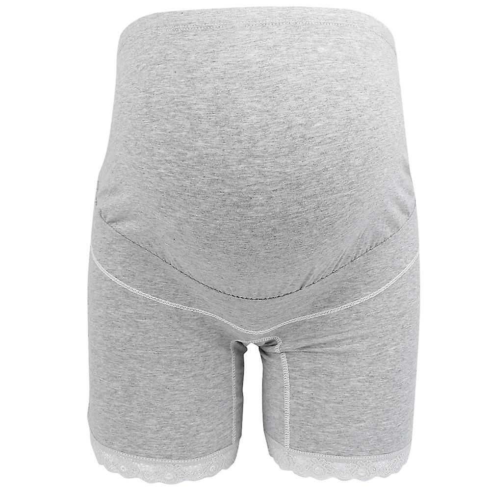 Pregnant Woman High Waist Safety Pants Soft Elastic Adjustable Boyshorts Underweargray Xxl