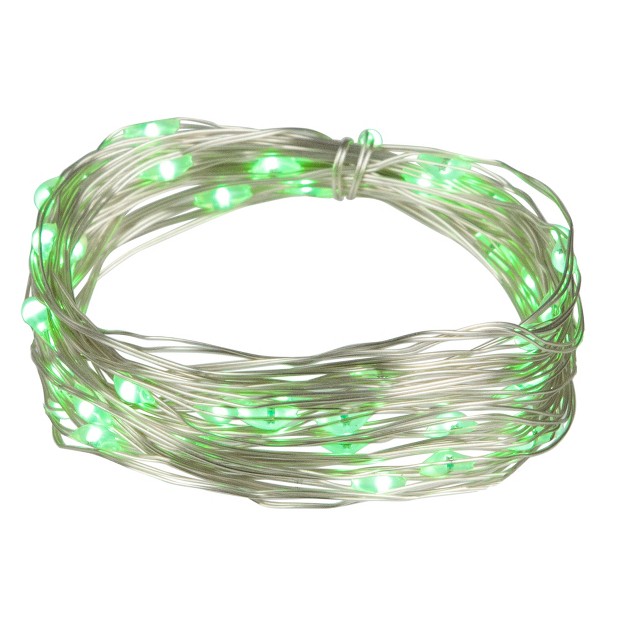 Northlight 50 count Green Led Micro Fairy Christmas Lights 16ft Copper Wire