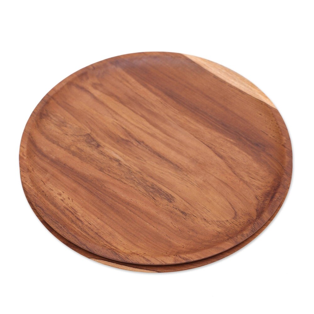 Handmade Natural Appetite Teakwood plates (Indonesia)   0.8\