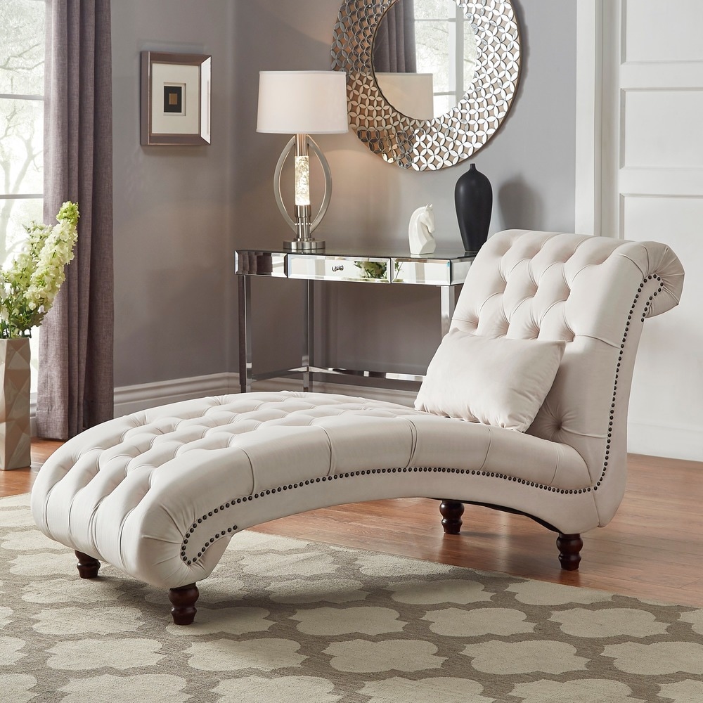 Knightsbridge Tufted Oversized Chaise Lounge by iNSPIRE Q Artisan