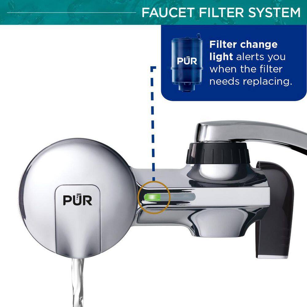 PUR PLUS Faucet Mount Filtration System Chrome PFM400H