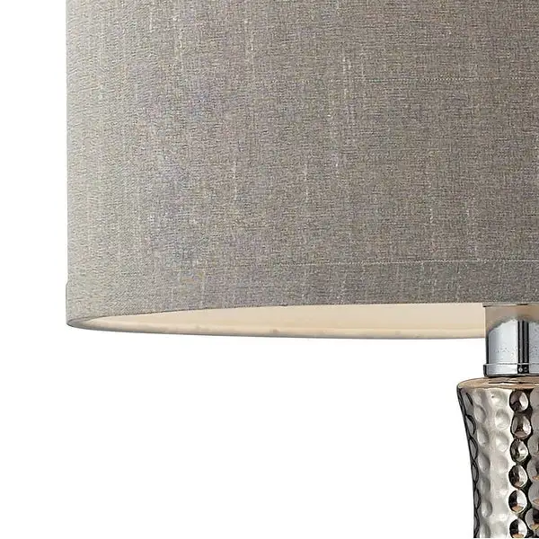 Hammered Chrome-plated Table Lamp