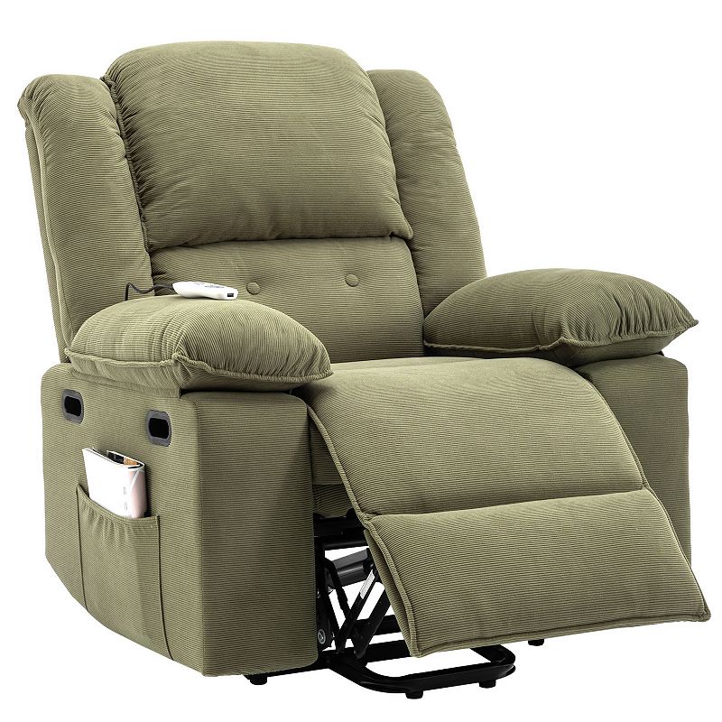 Merax Massage Recliner，Power Lift Chair for Elderly with Adjustable Massage and Heating Function