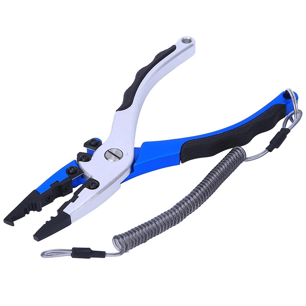 Aluminum Die Casting Fishing Cutting Pliers Non-slip Fishing Clamp Rubber Handle With Storage Bag