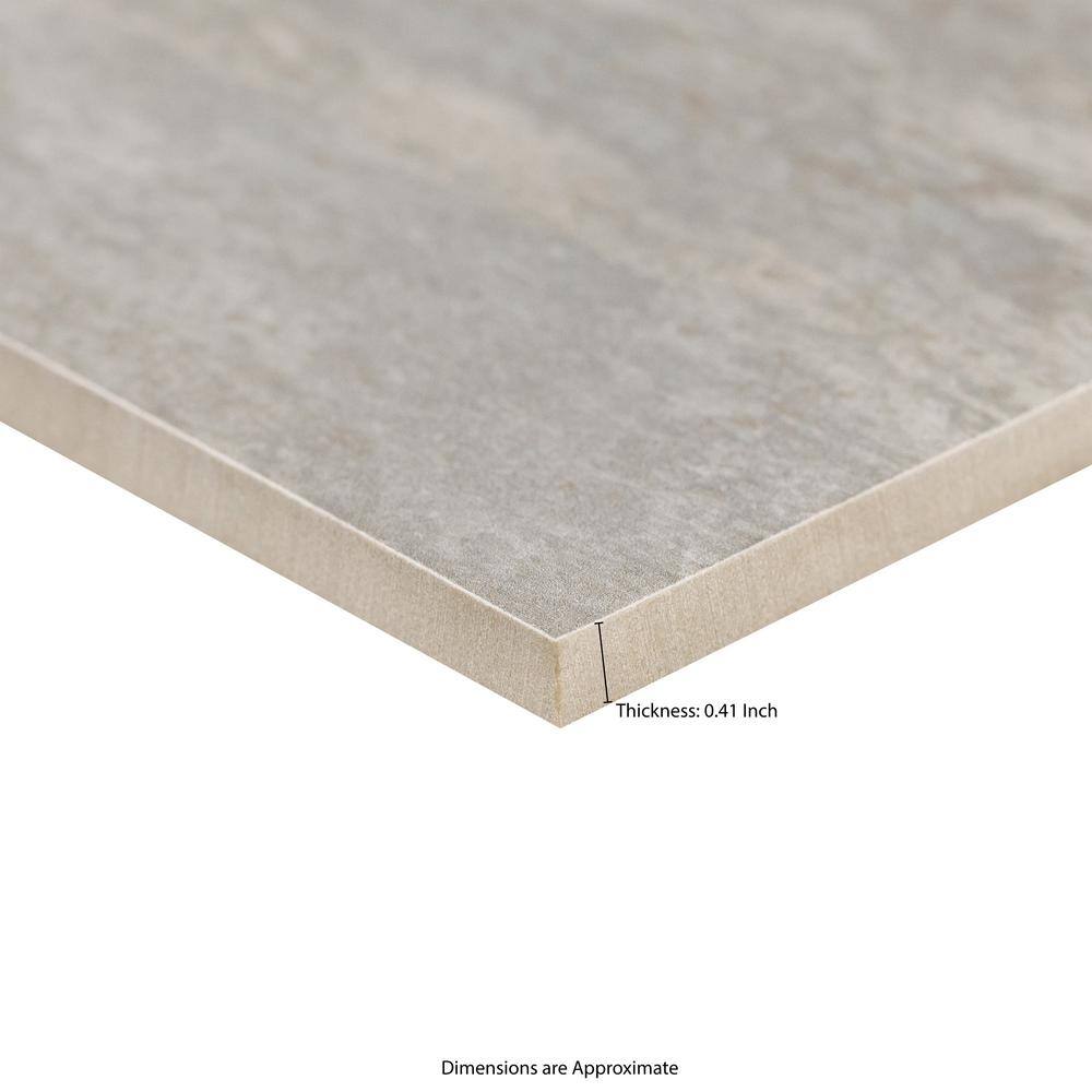 MSI Metallic Steel 24 in. x 48 in. Matte Porcelain Stone Look Floor and Wall Tile (16 sq. ft.Case) NMETSTE2448