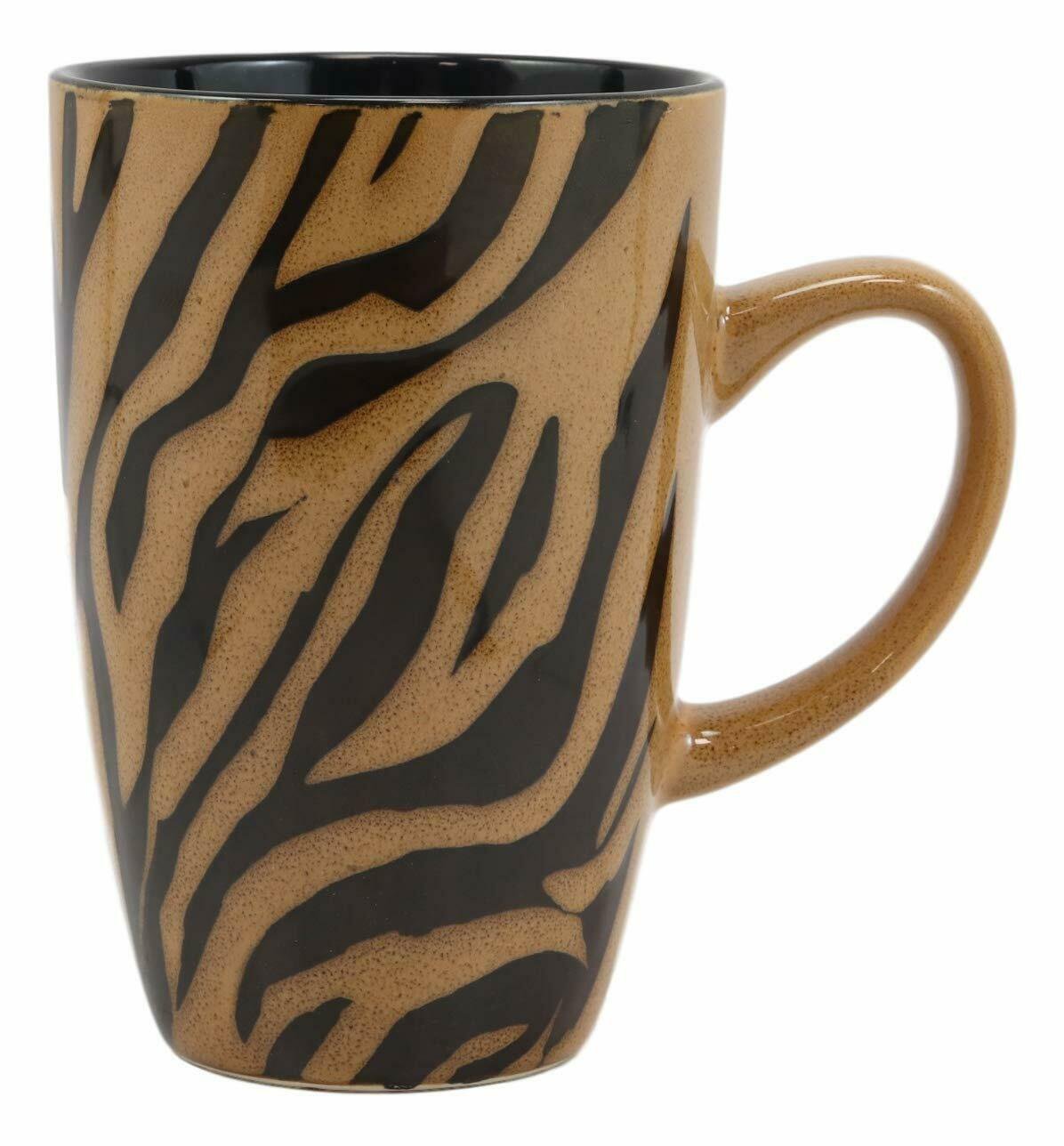 1 Ceramic Safari Zebra Horse Stripes Print 16oz Mug Coffee Cup Kitchen Mugs EBR02