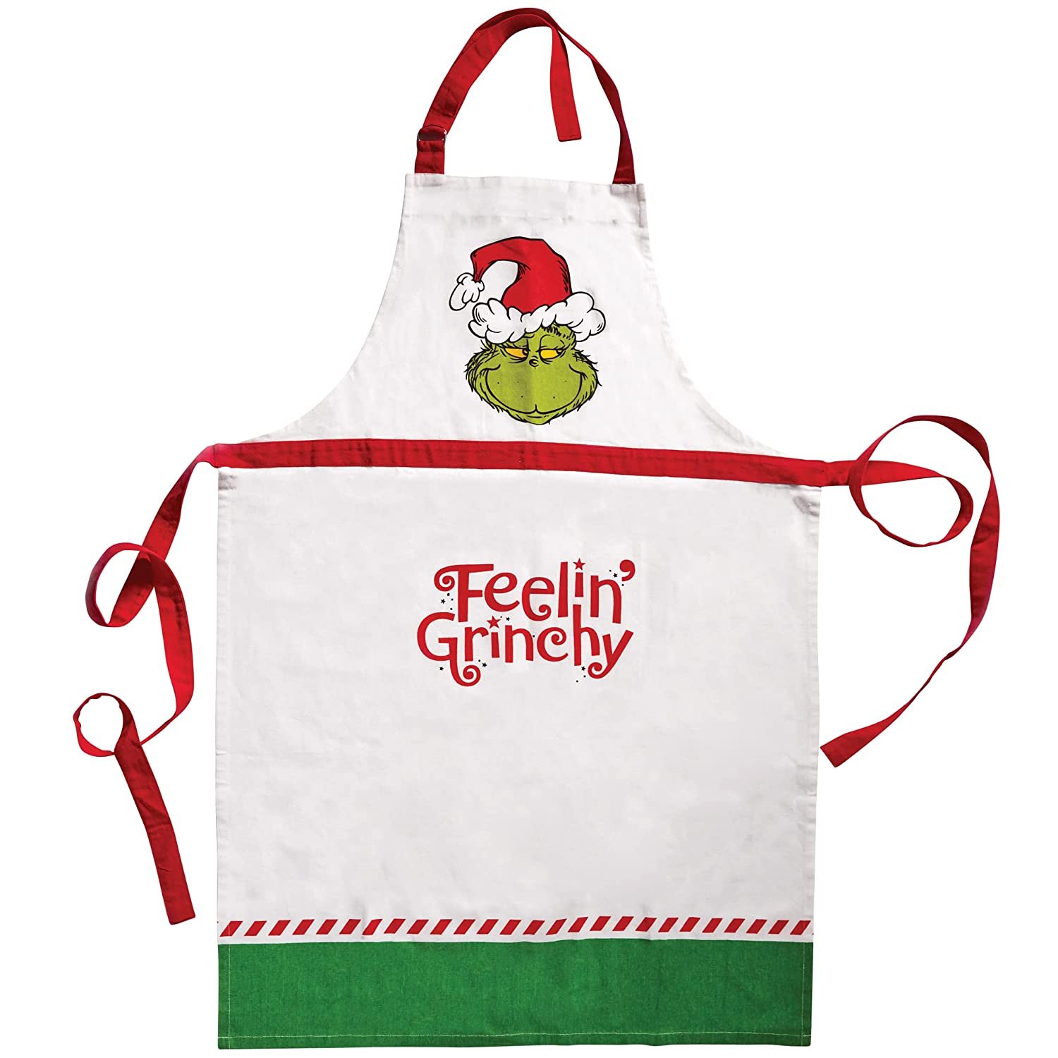 Dr. Seuss Feelin' Grinchy Kitchen Cooking Apron， 24 X 36 Inch， Multicolor