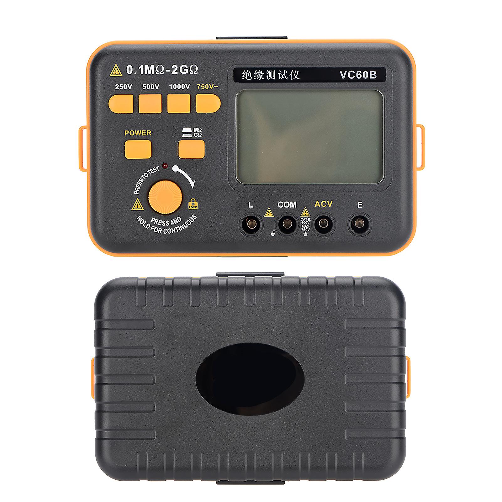 Vc60b Lcd Digital Insulation Resistance Tester Megohm Meter Testers Measure 200m/2g