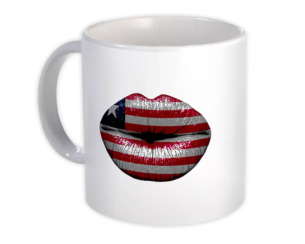 Gift Mug: Lips Liberian Flag Liberia