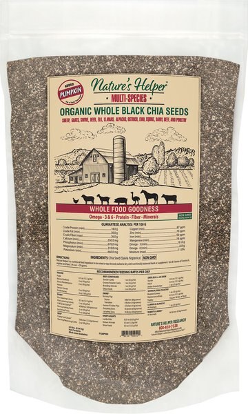 Nature's Helper Multi-Species Organic  Whole Black Chia Seeds with Pumpkin Flavor