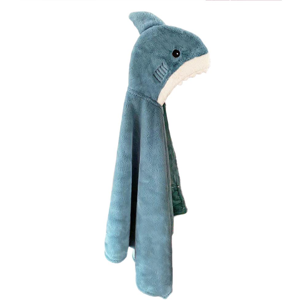 Seaborn Plush Shark Hooded Blanket