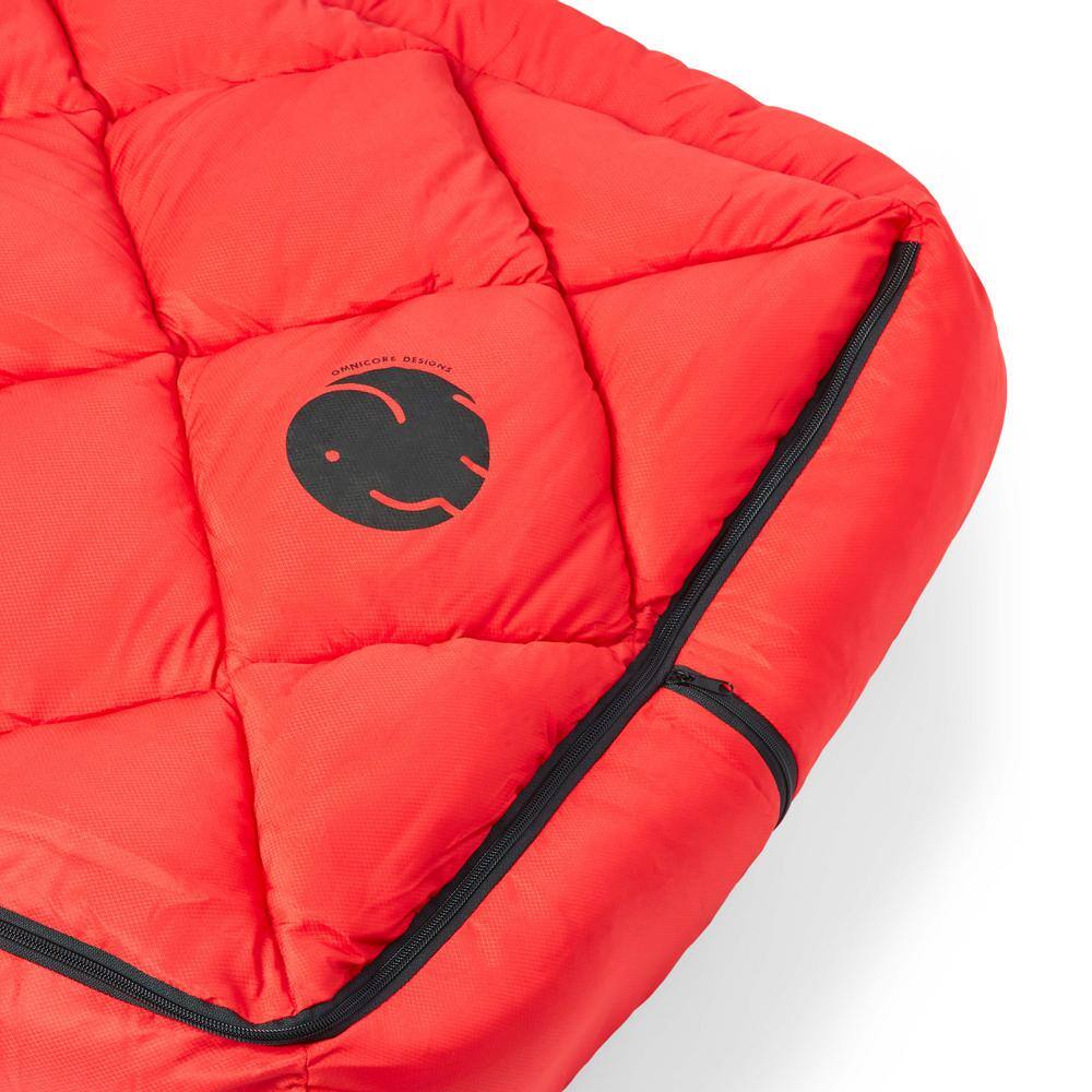 OmniCore Designs 40 in. x 30 in. x 12 in. Pet Sleeping Bag with Zippered Cover and Insulation Use as Pet Beds or Pet Mats LGRed 850008244216