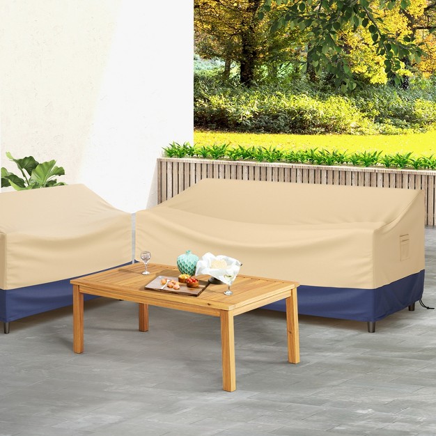 Costway Patio 77 x27 x27 x43 x27 x27 3 seater Outdoor Deep Couch Sofa Cover Waterproof Handle Air Vent